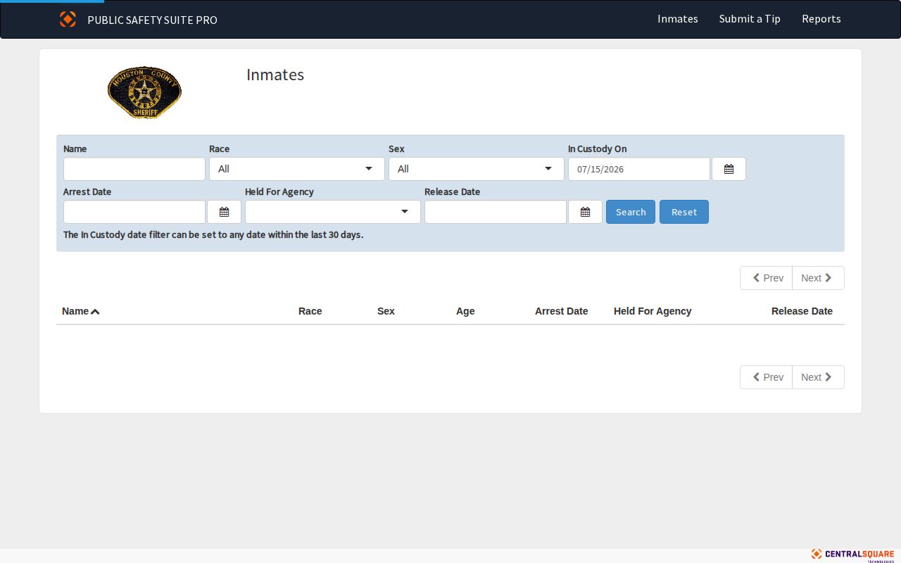 Houston County released inmates release-date portal